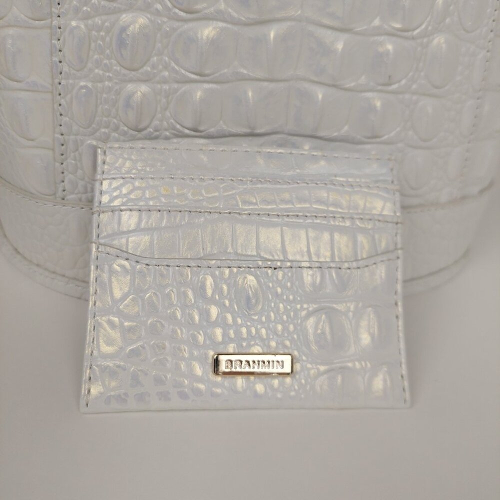 SOLD BRAHMIN Allie Shell White Melbourne Slingback Bag & Cheryl Cardholder SET - Picture 5 of 16